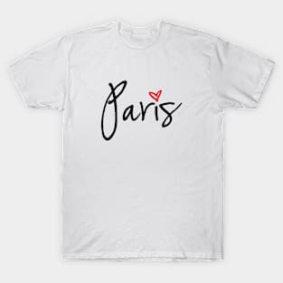 Paris with red heart T-Shirt